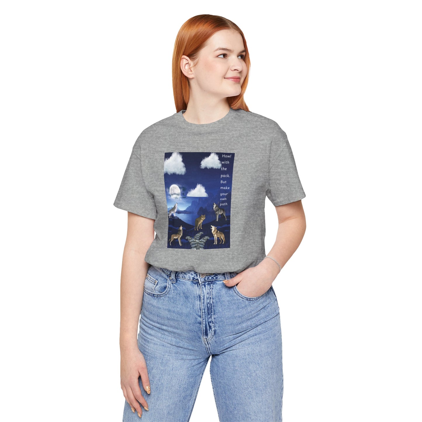 Wolf Moon Graphic Tee — "Pack Makes a House a Home"