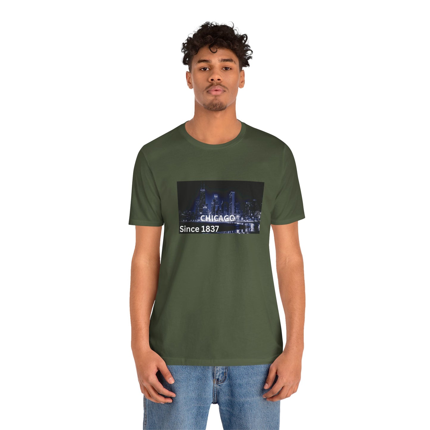 Chicago Skyline T-Shirt — "CHICAGO Since 1837" Nightscape Tee