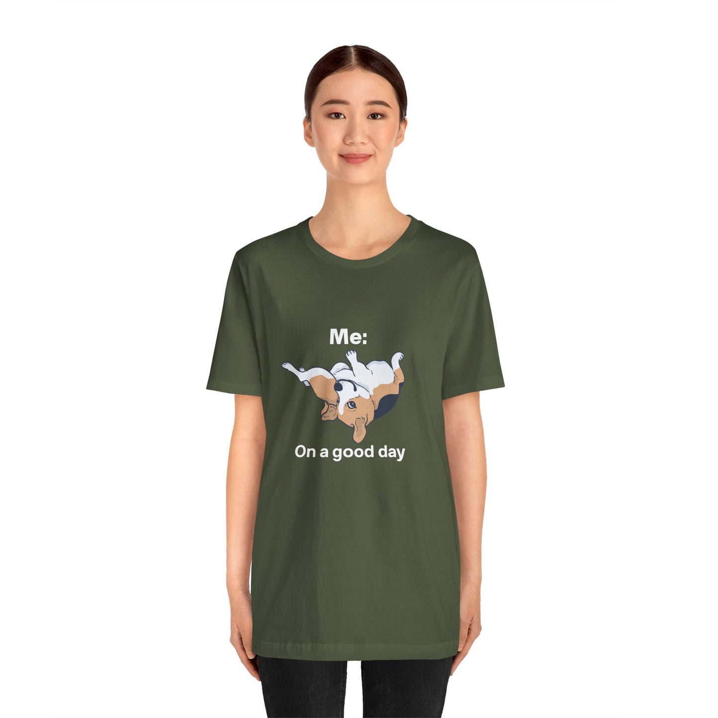 Beagle Rolling Cute Dog Tee — Playful Beagle Graphic T-Shirt
