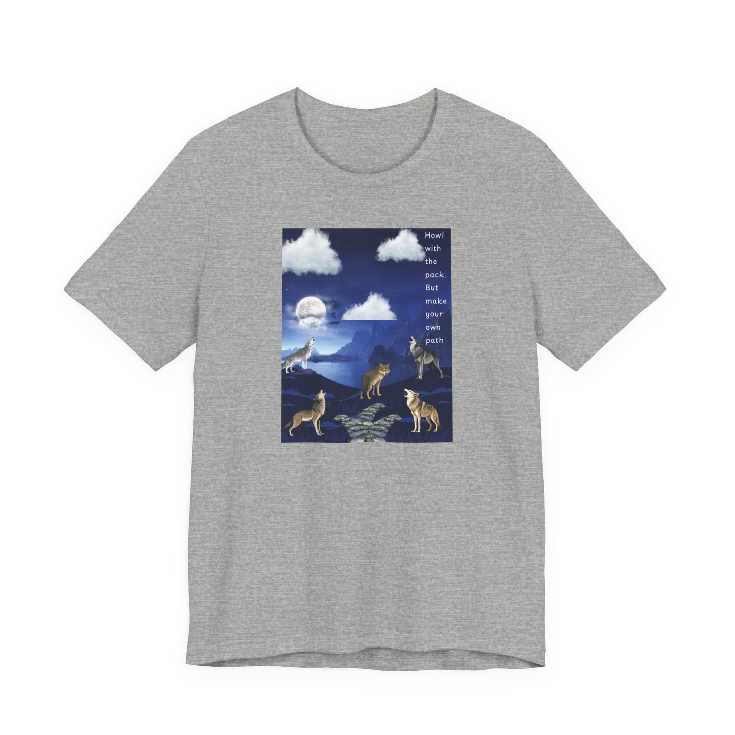 Wolf Moon Graphic Tee — "Pack Makes a House a Home"