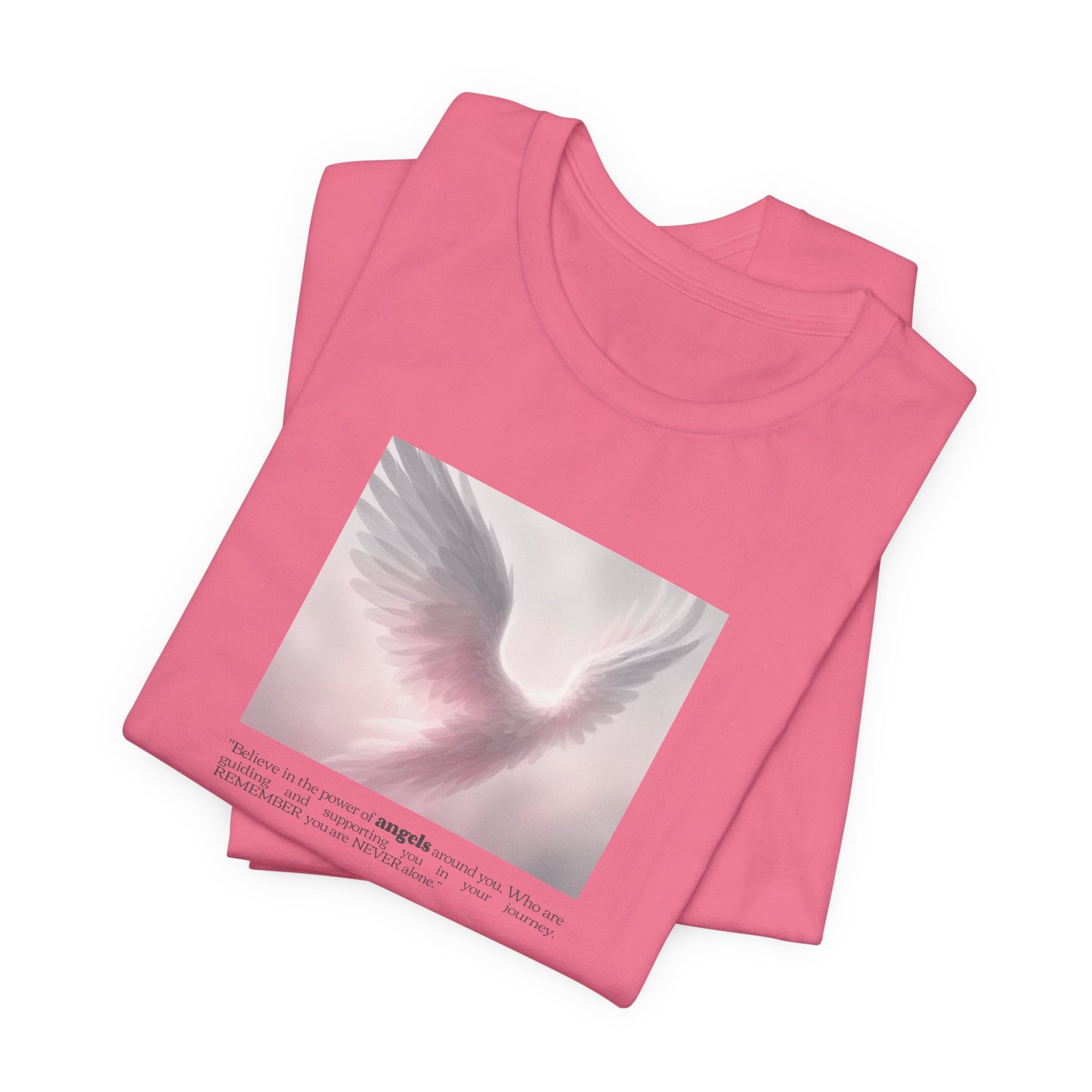 Angel Wings Tee – Soft Pink Guardian Angel Graphic T-Shirt