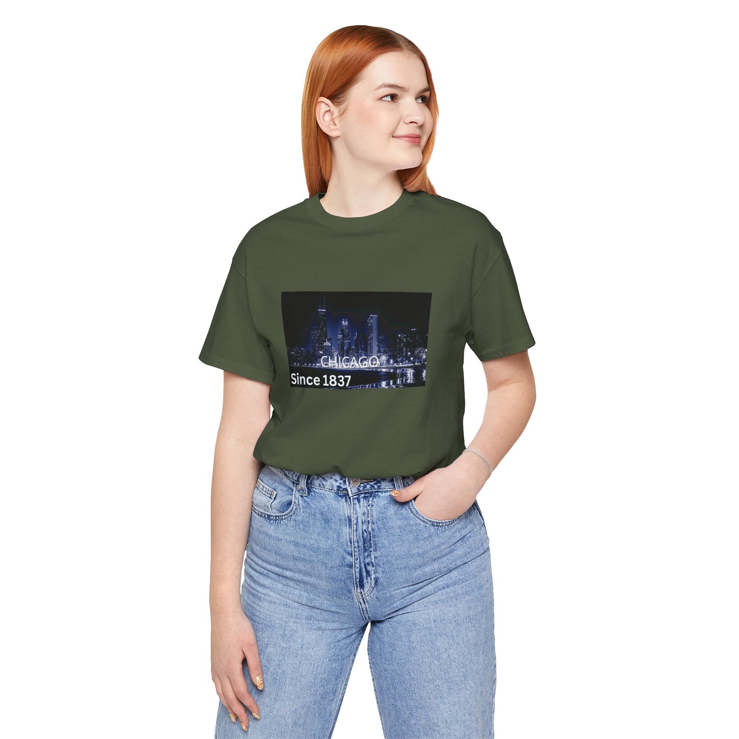 Chicago Skyline T-Shirt — "CHICAGO Since 1837" Nightscape Tee