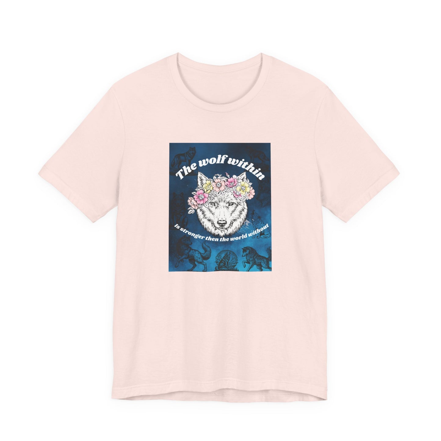 Wolf Within T‑Shirt — 'The wolf within' Floral Wolf Graphic Tee