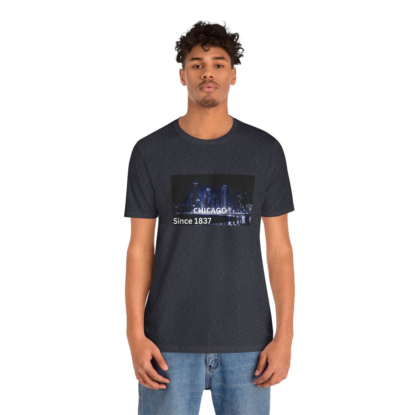 Chicago Skyline T-Shirt — "CHICAGO Since 1837" Nightscape Tee
