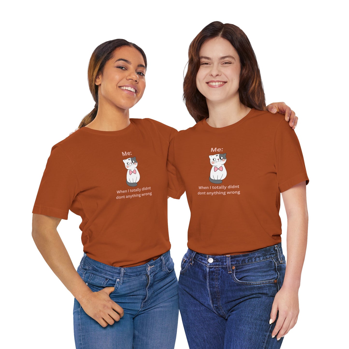Kawaii Cat Tee — "When I Didn’t Do Anything Wrong" Cute Graphic T-Shirt