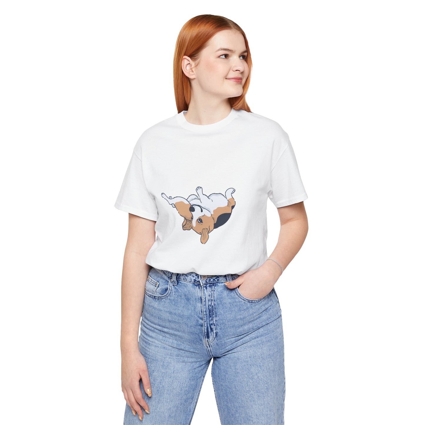 Cute Floppy Beagle T-Shirt — Adorable Laying Dog Tee
