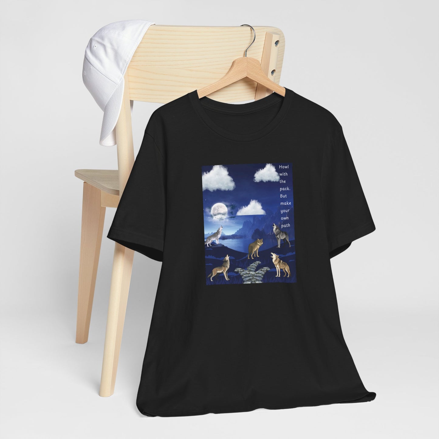 Wolf Moon Graphic Tee — "Pack Makes a House a Home"