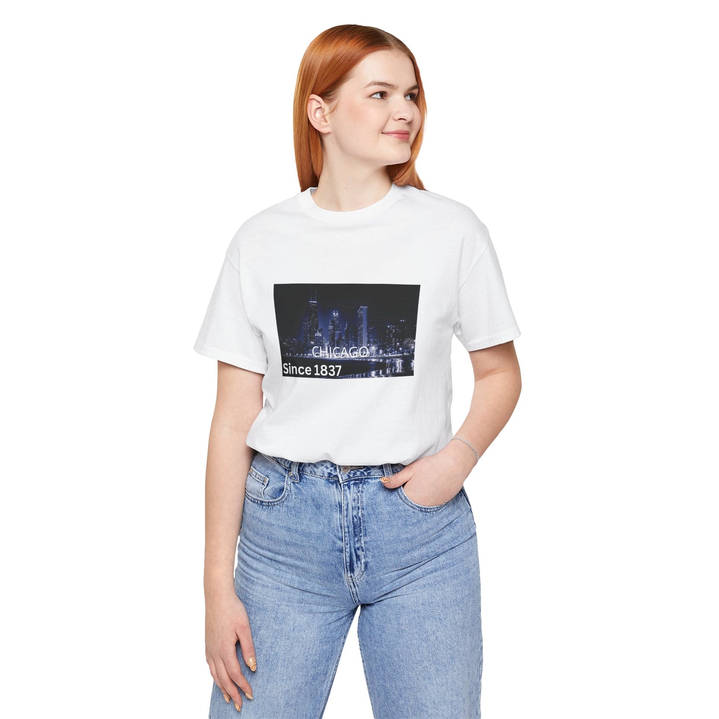 Chicago Skyline T-Shirt — "CHICAGO Since 1837" Nightscape Tee