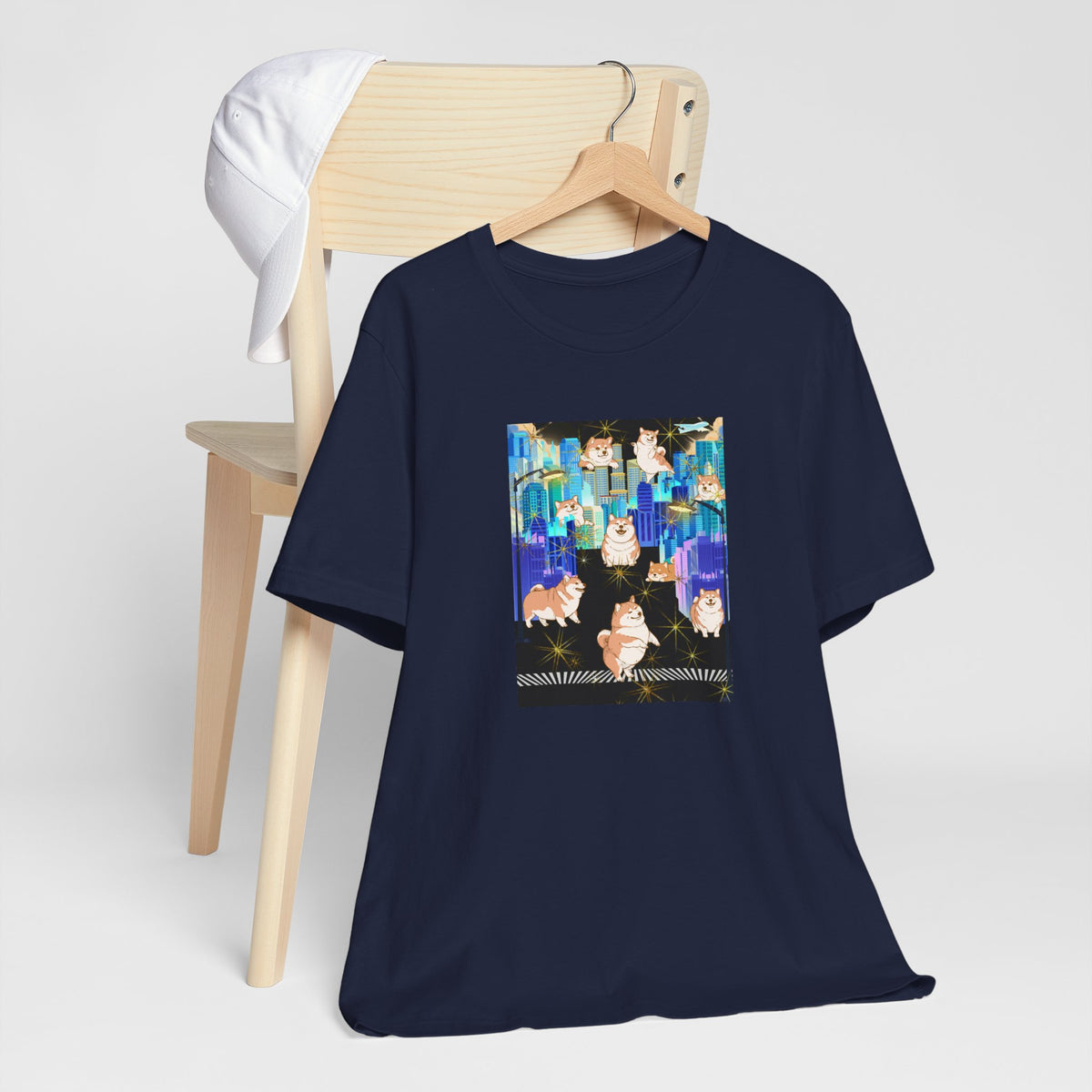 Shiba Inu Cityscape T‑Shirt — One‑of‑a‑Kind Cute Shiba Tee
