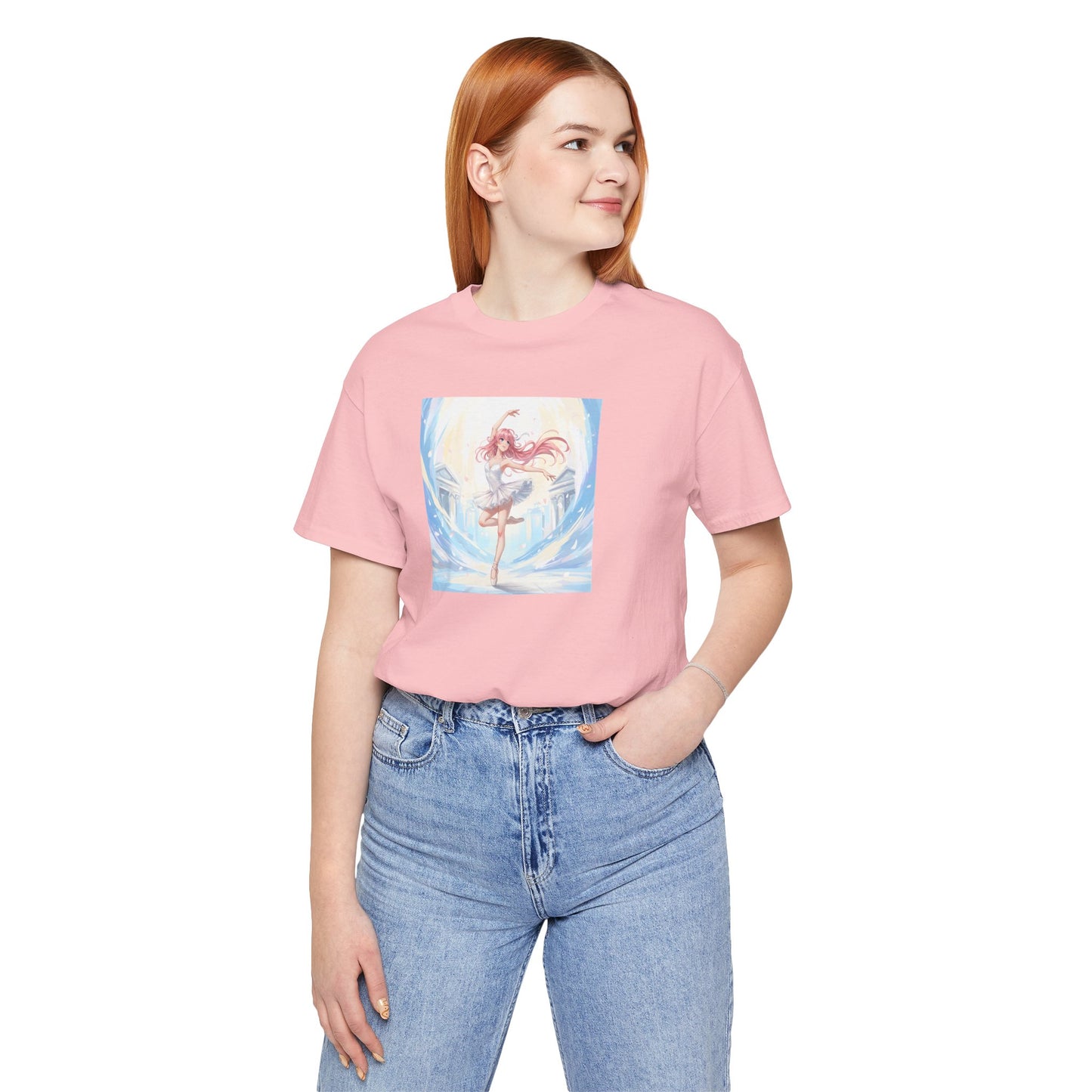 Anime Girl Dance T-Shirt — Pastel Skater City Illustration Tee