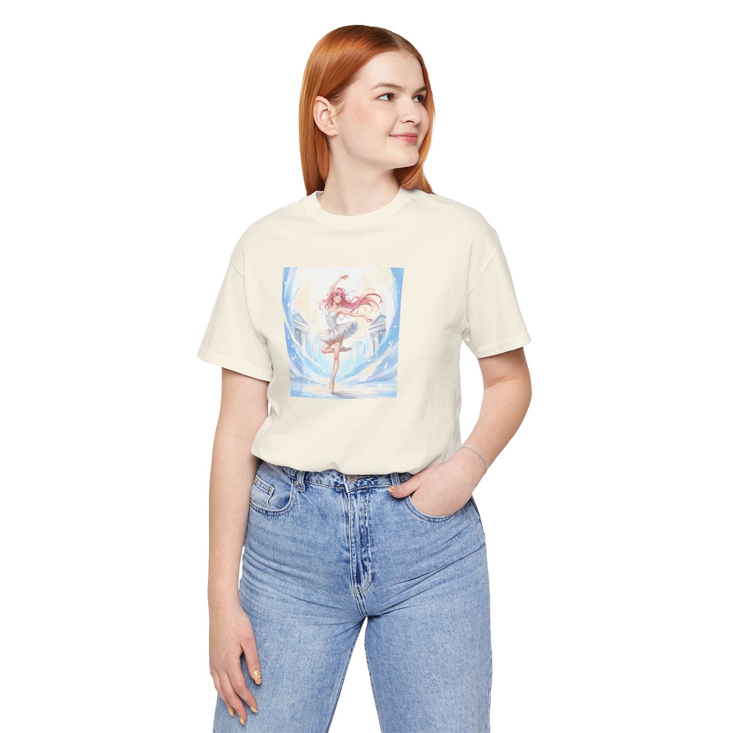 Anime Girl Dance T-Shirt — Pastel Skater City Illustration Tee