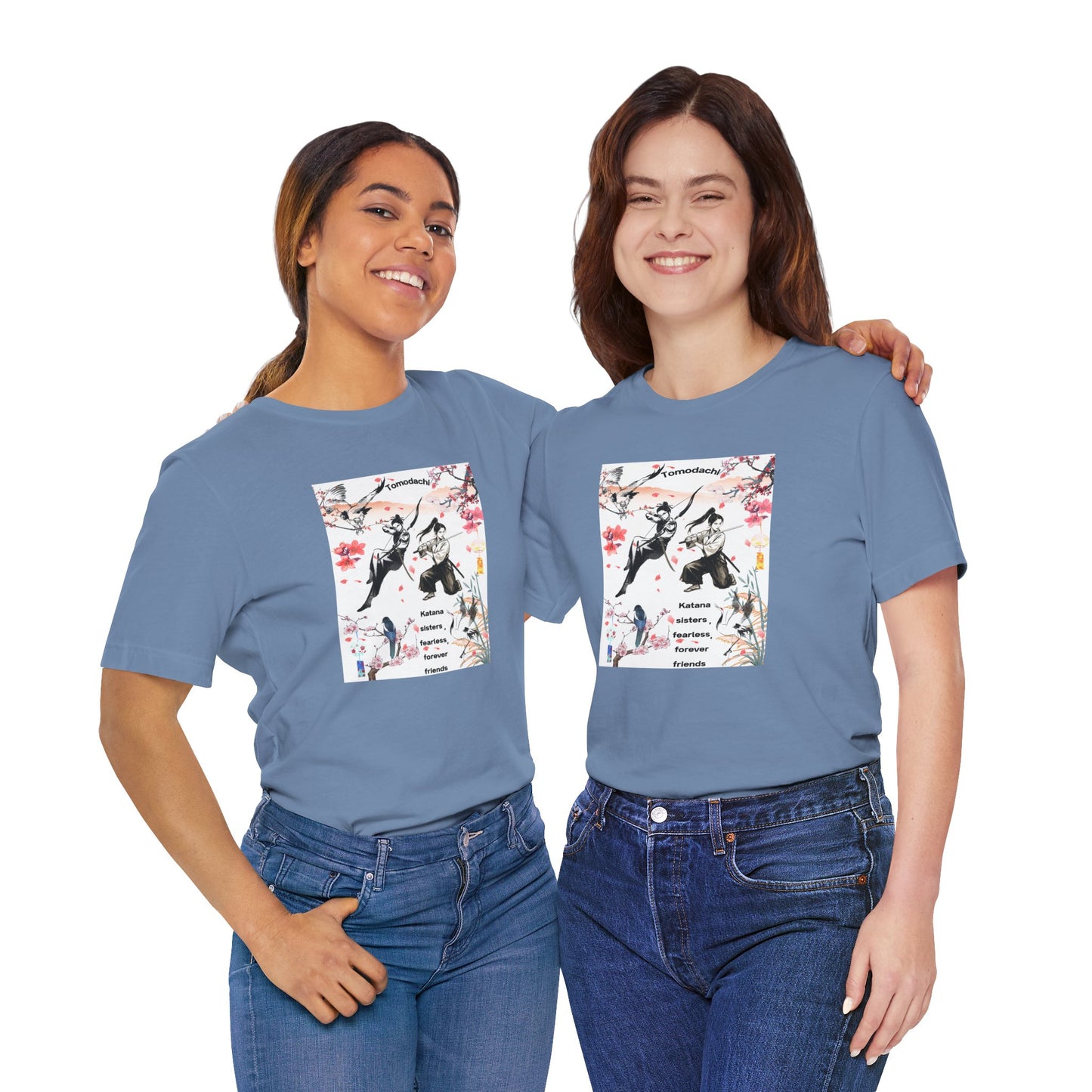 Samurai Cherry Blossom Tee — Katana Warriors Floral Graphic Shirt
