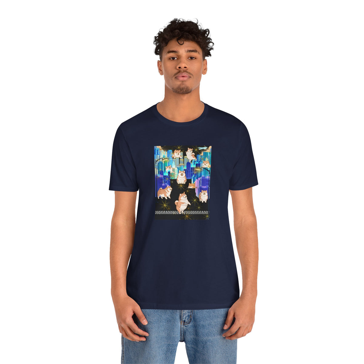 Shiba Inu Cityscape T‑Shirt — One‑of‑a‑Kind Cute Shiba Tee