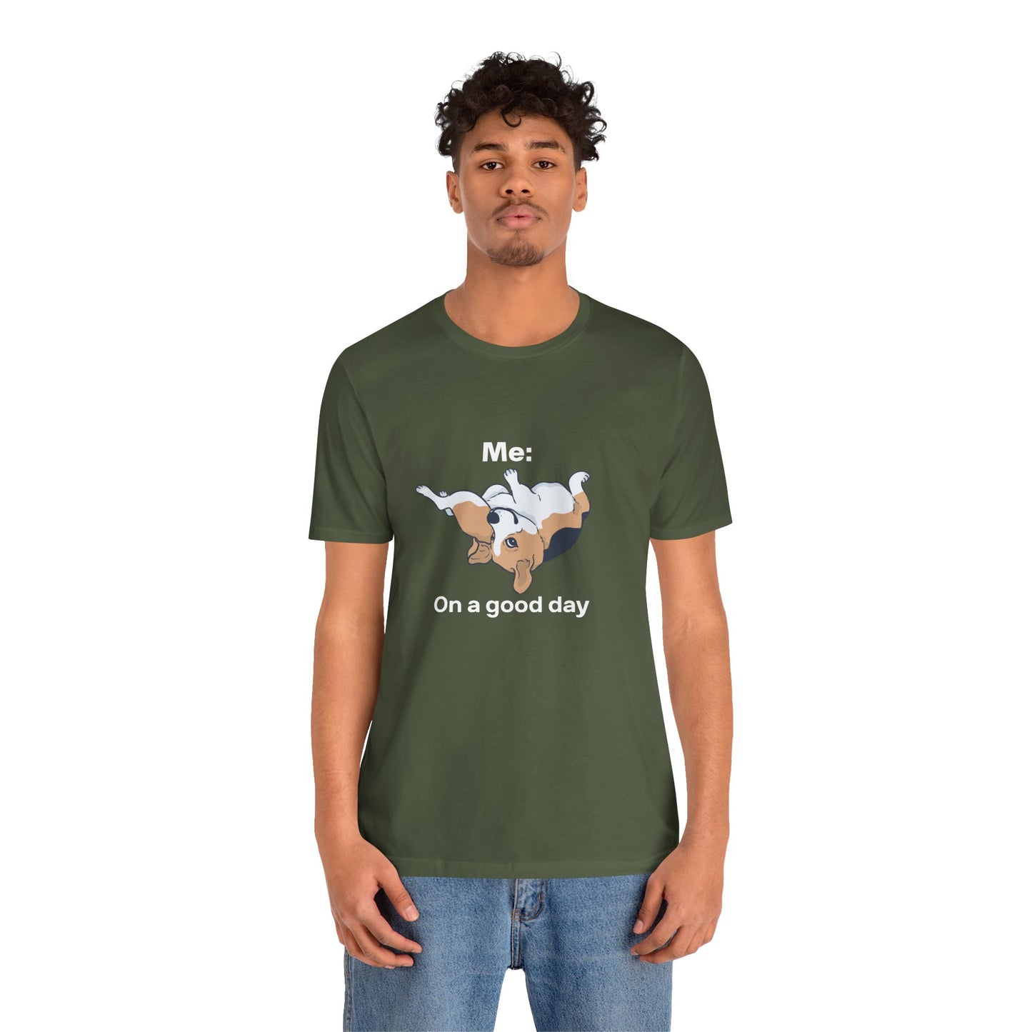Beagle Rolling Cute Dog Tee — Playful Beagle Graphic T-Shirt