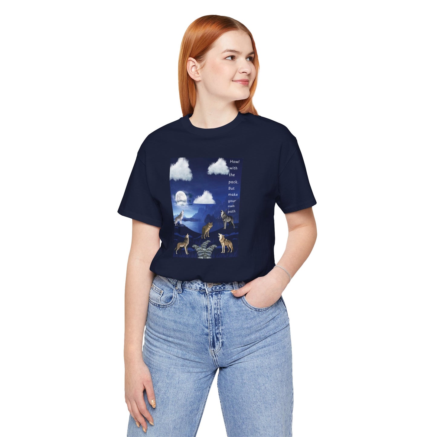 Wolf Moon Graphic Tee — "Pack Makes a House a Home"