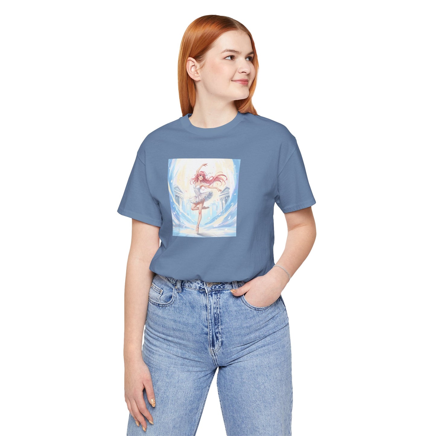 Anime Girl Dance T-Shirt — Pastel Skater City Illustration Tee