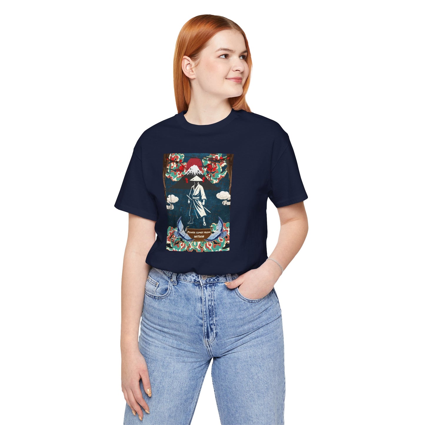 Samurai Sunset Graphic Tee — Vintage Japanese Warrior Illustration T-Shirt
