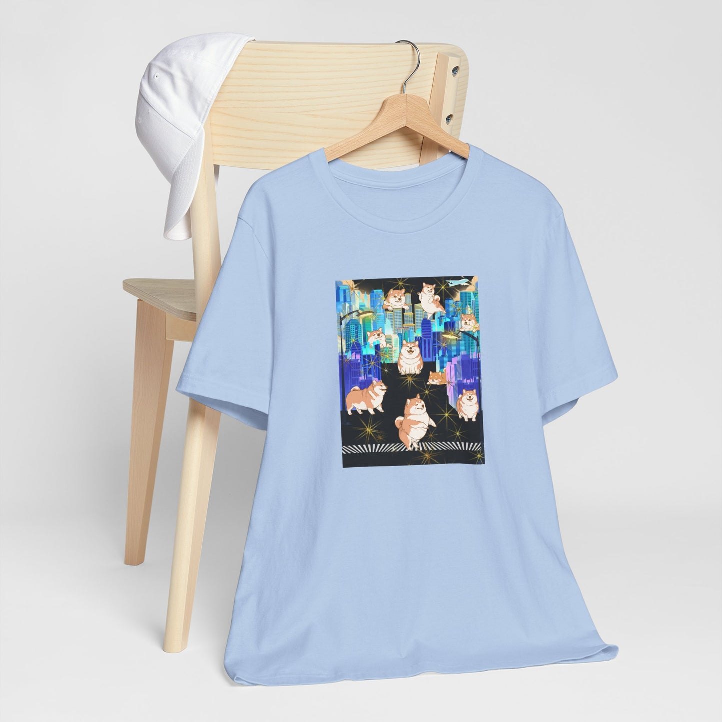 Shiba Inu Cityscape T‑Shirt — One‑of‑a‑Kind Cute Shiba Tee