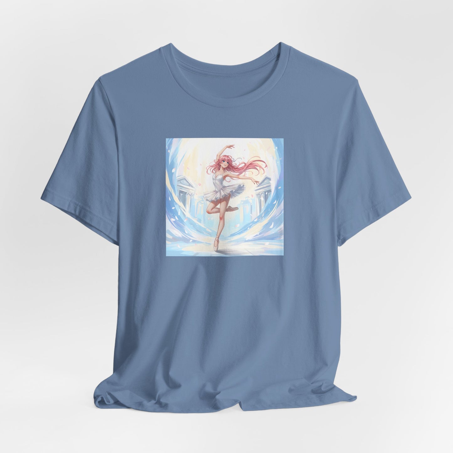 Anime Girl Dance T-Shirt — Pastel Skater City Illustration Tee
