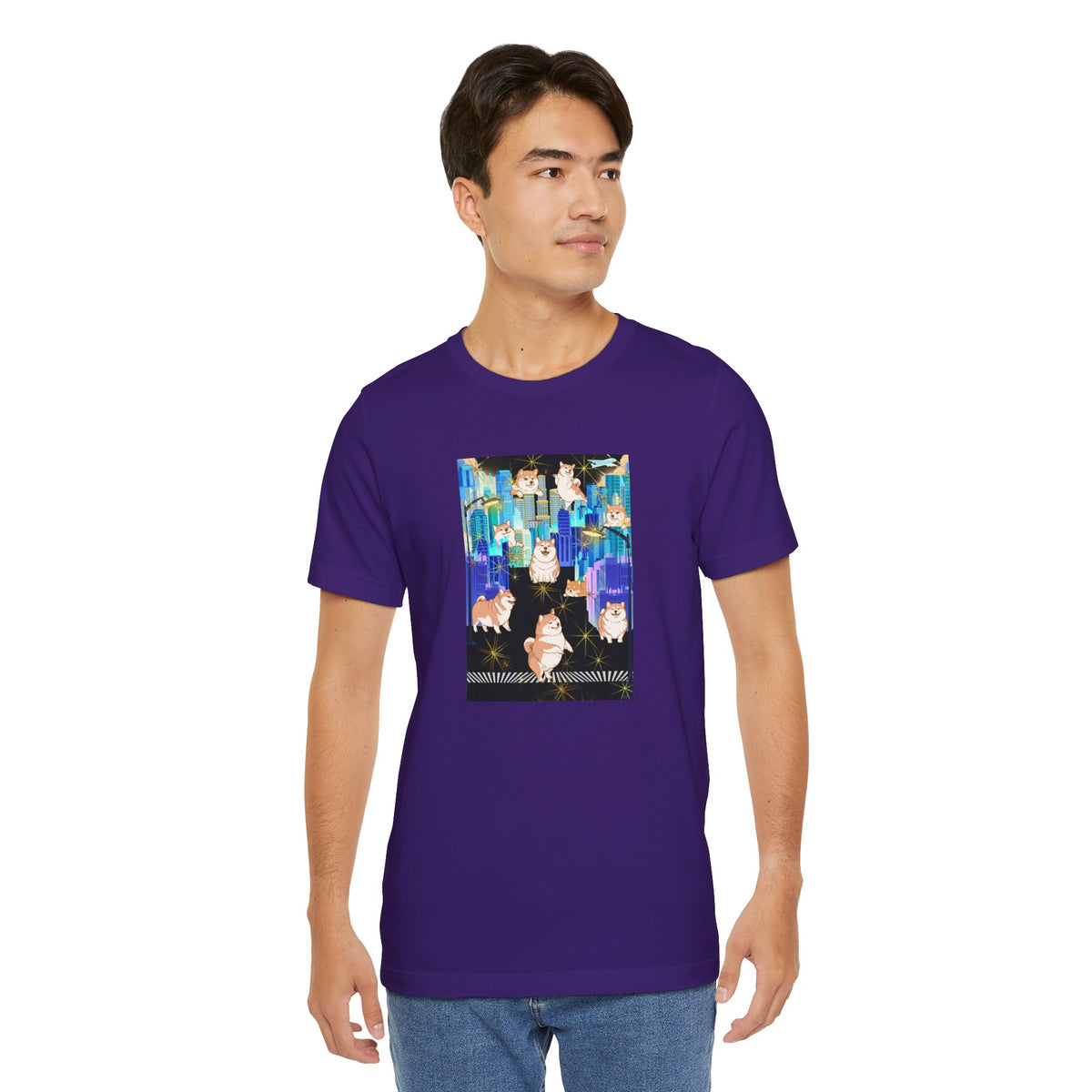 Shiba Inu Cityscape T‑Shirt — One‑of‑a‑Kind Cute Shiba Tee