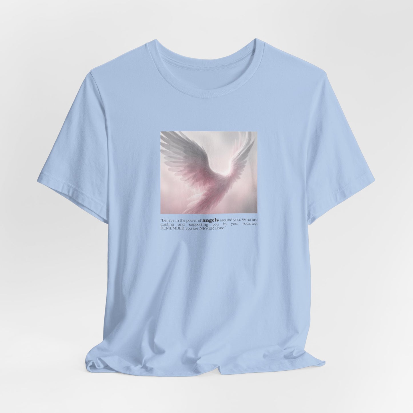 Angel Wings Tee – Soft Pink Guardian Angel Graphic T-Shirt
