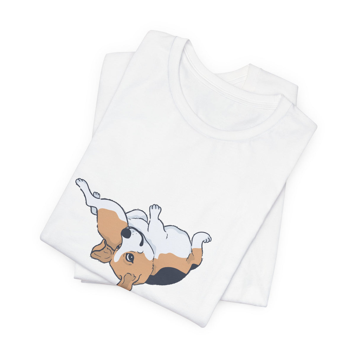 Beagle Rolling Cute Dog Tee — Playful Beagle Graphic T-Shirt