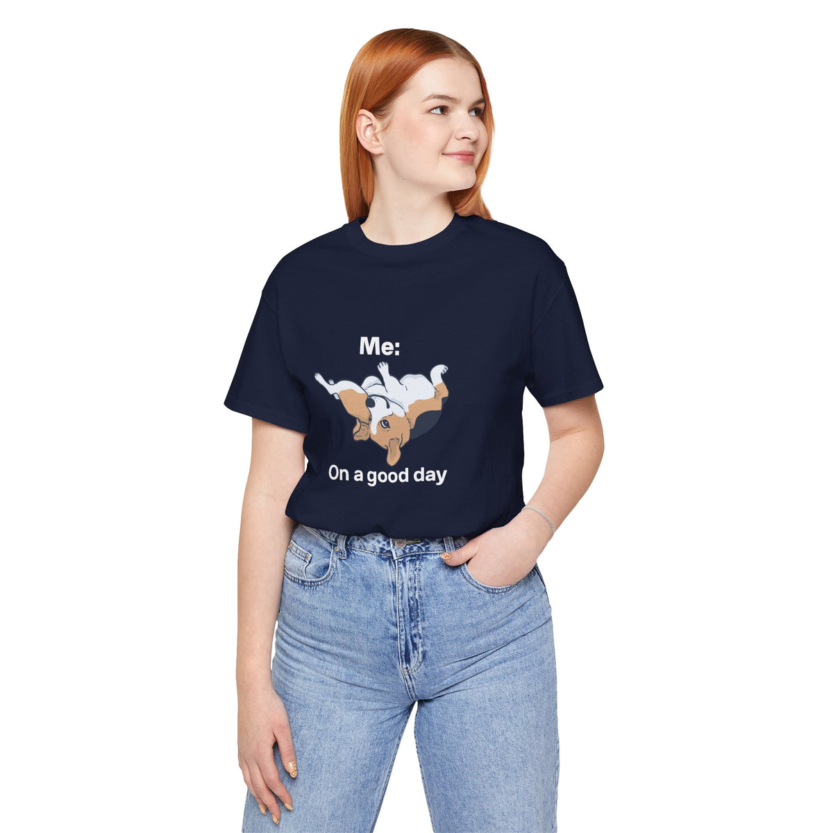 Beagle Rolling Cute Dog Tee — Playful Beagle Graphic T-Shirt