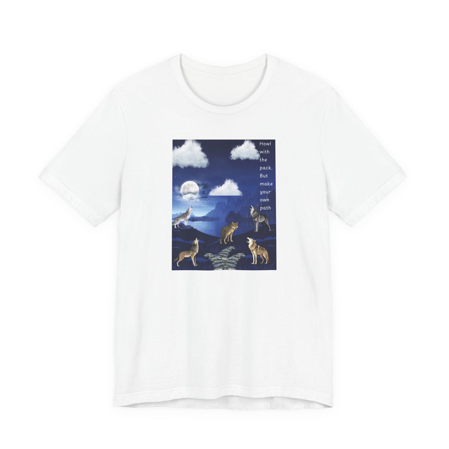 Wolf Moon Graphic Tee — "Pack Makes a House a Home"