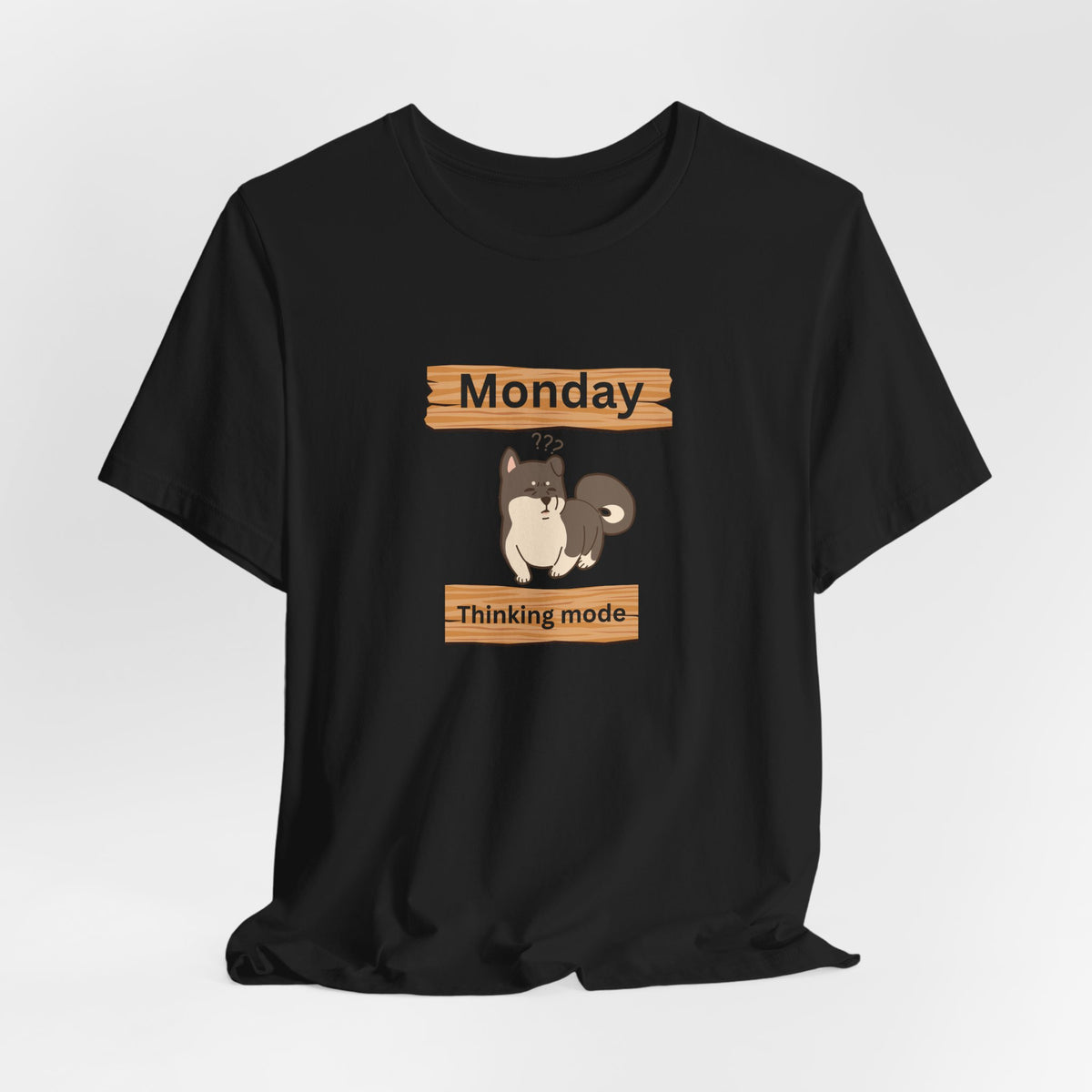 Monday Thinking Mode T-Shirt — Cute Shiba Inu Graphic Tee