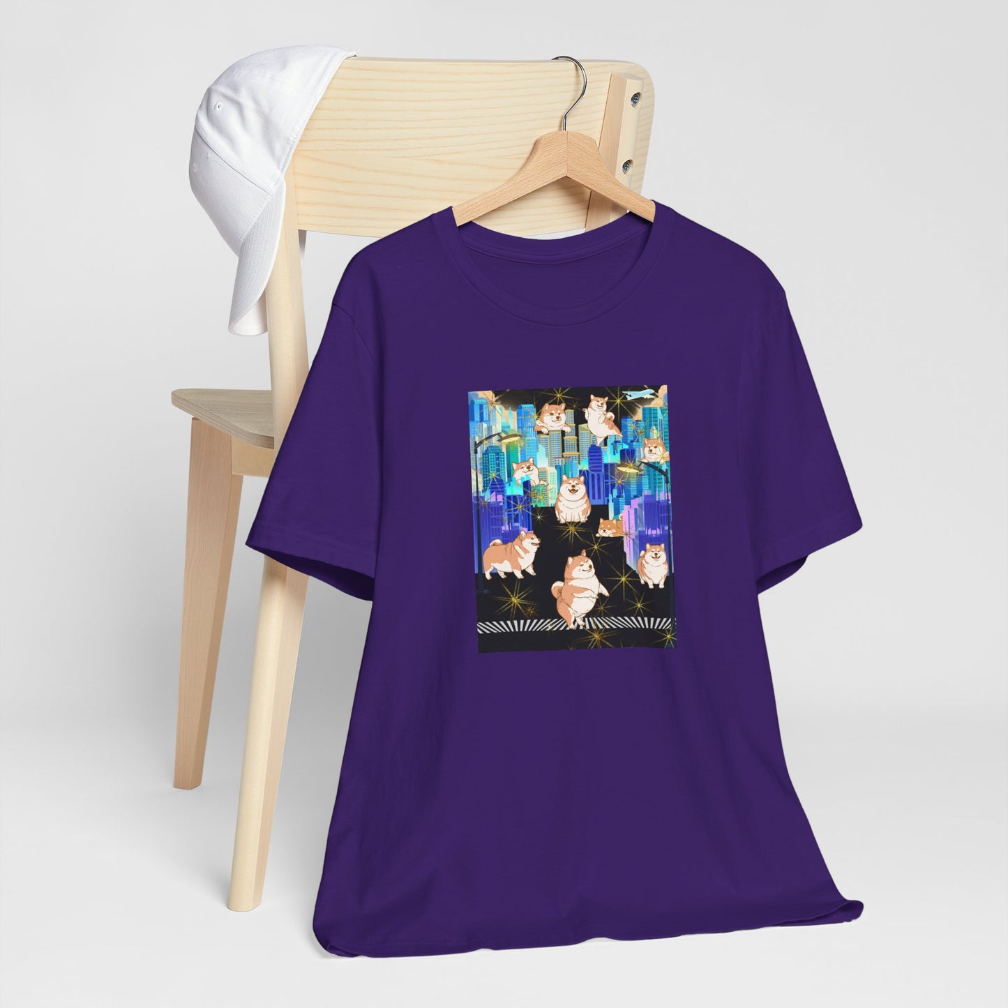 Shiba Inu Cityscape T‑Shirt — One‑of‑a‑Kind Cute Shiba Tee