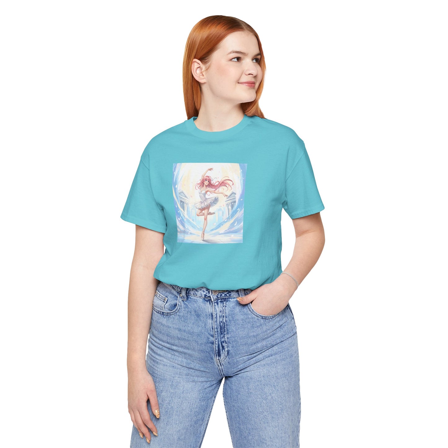 Anime Girl Dance T-Shirt — Pastel Skater City Illustration Tee