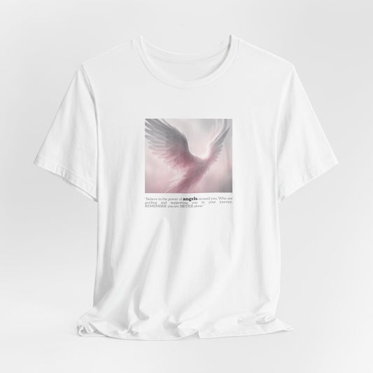 Angel Wings Tee – Soft Pink Guardian Angel Graphic T-Shirt