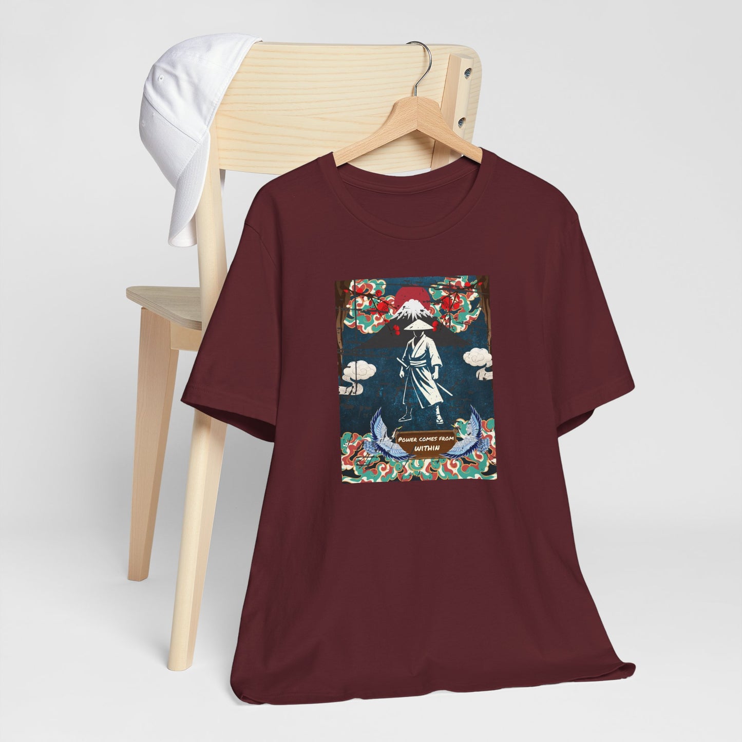 Samurai Sunset Graphic Tee — Vintage Japanese Warrior Illustration T-Shirt