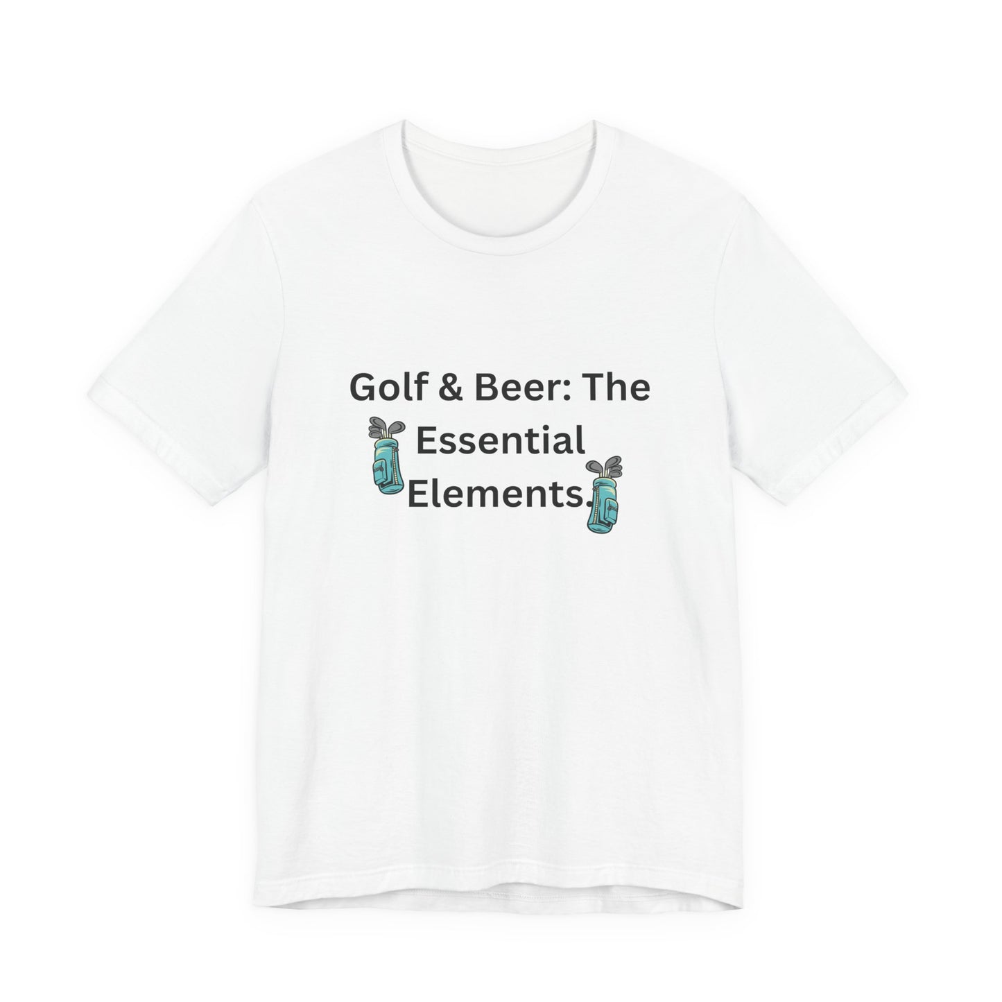 Golf & Beer T-Shirt — "Golf & Beer: The Essential Elements" Casual Graphic Tee for Golfers