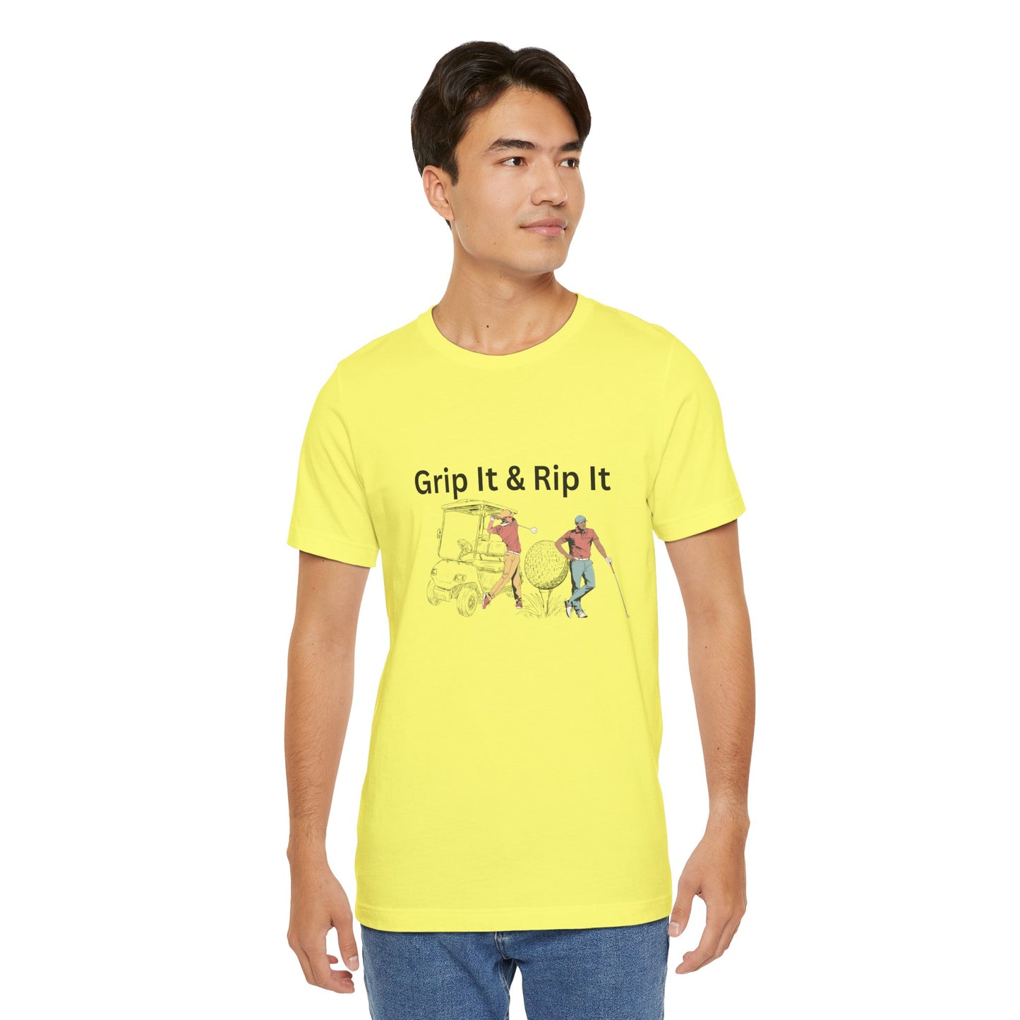 Golf T-Shirt – "Grip It & Rip It" Vintage Golfers Design