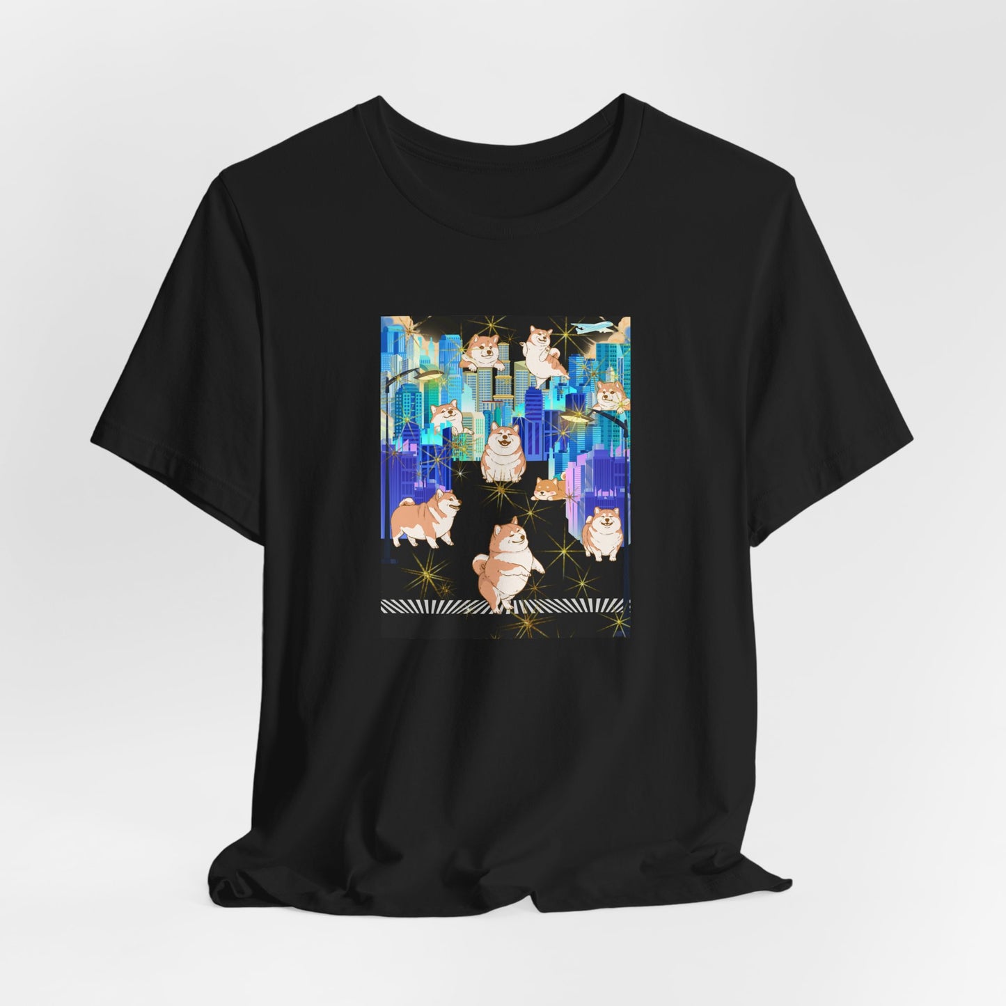 Shiba Inu Cityscape T‑Shirt — One‑of‑a‑Kind Cute Shiba Tee