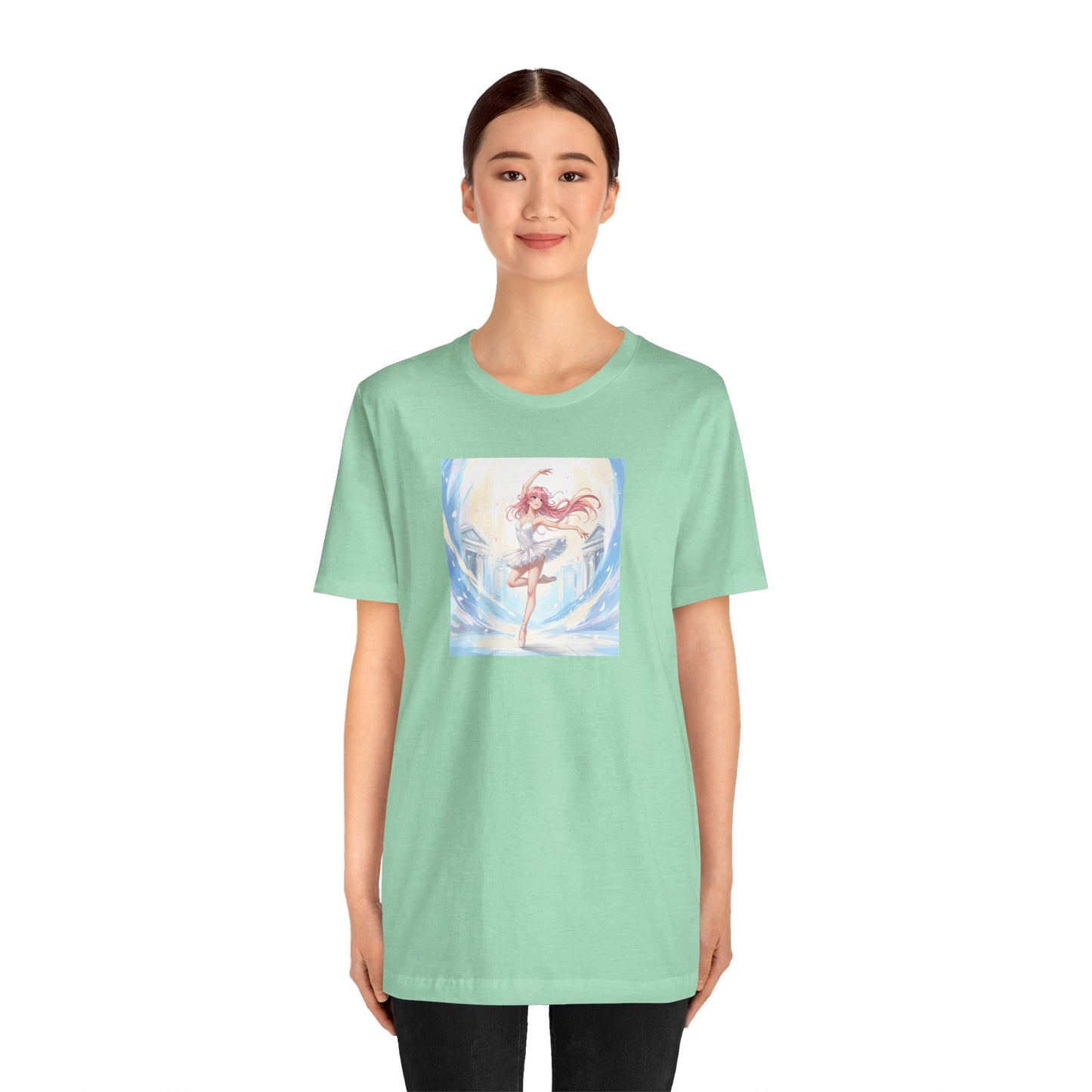 Anime Girl Dance T-Shirt — Pastel Skater City Illustration Tee