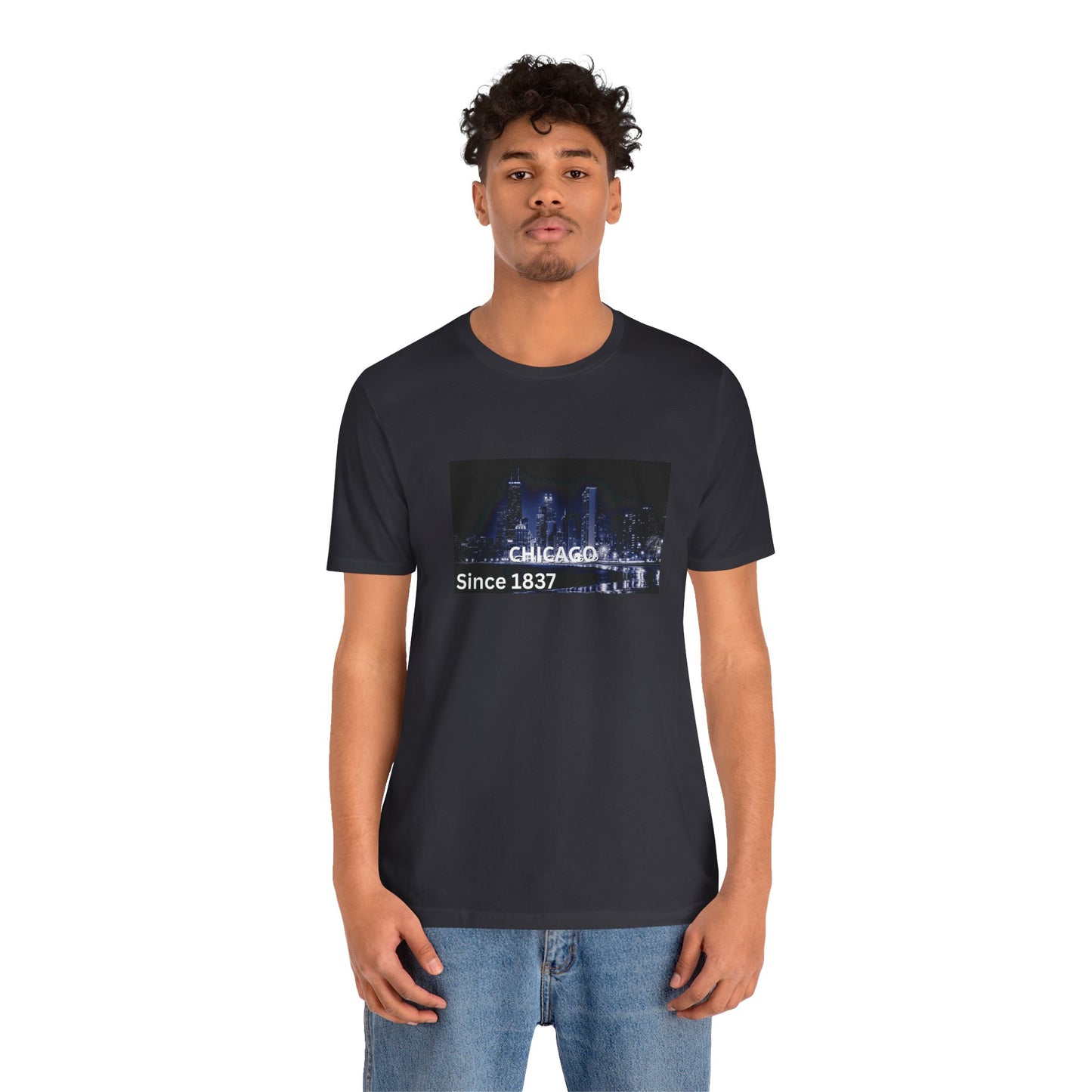 Chicago Skyline T-Shirt — "CHICAGO Since 1837" Nightscape Tee