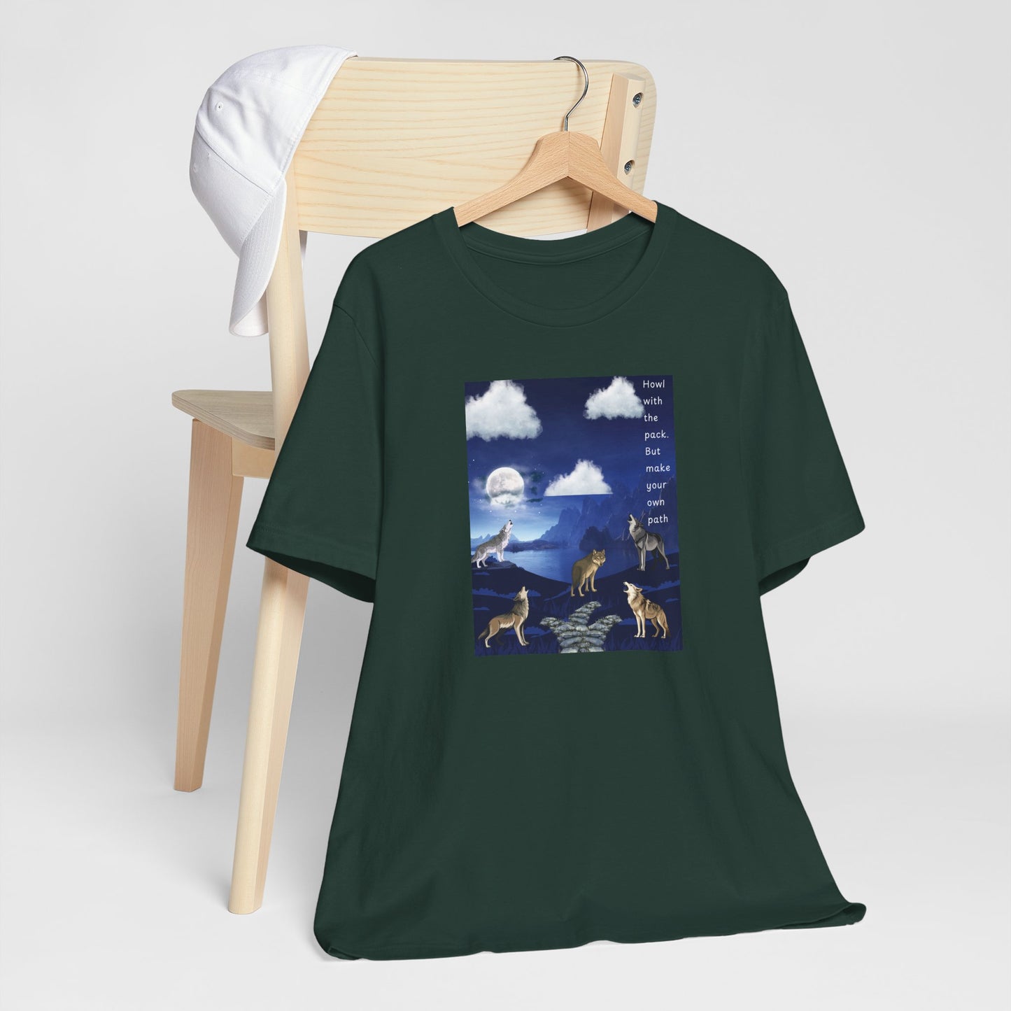 Wolf Moon Graphic Tee — "Pack Makes a House a Home"
