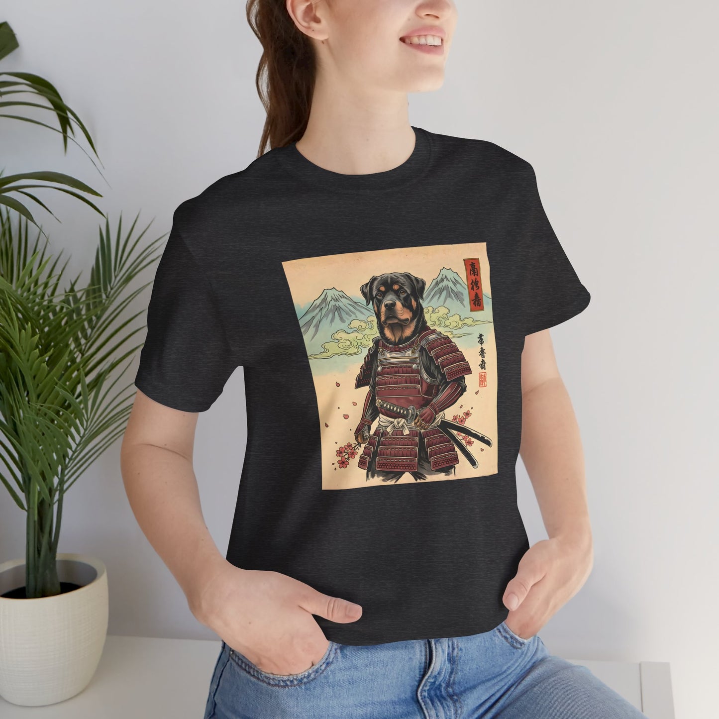 Samurai Rottweiler T-Shirt — Warrior Dog Graphic Tee