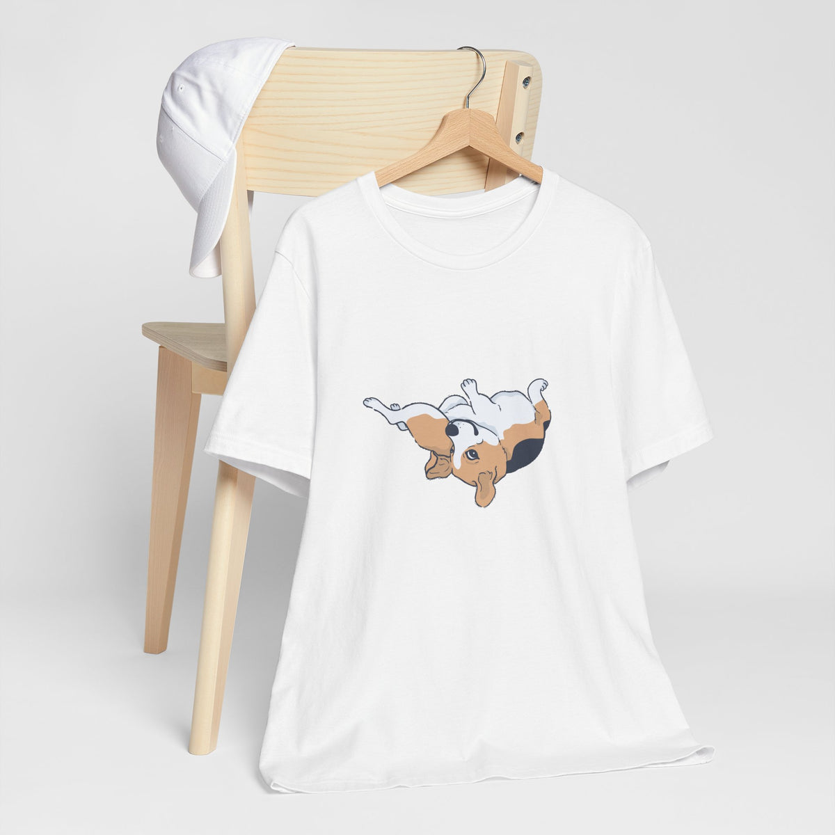 Beagle Rolling Cute Dog Tee — Playful Beagle Graphic T-Shirt