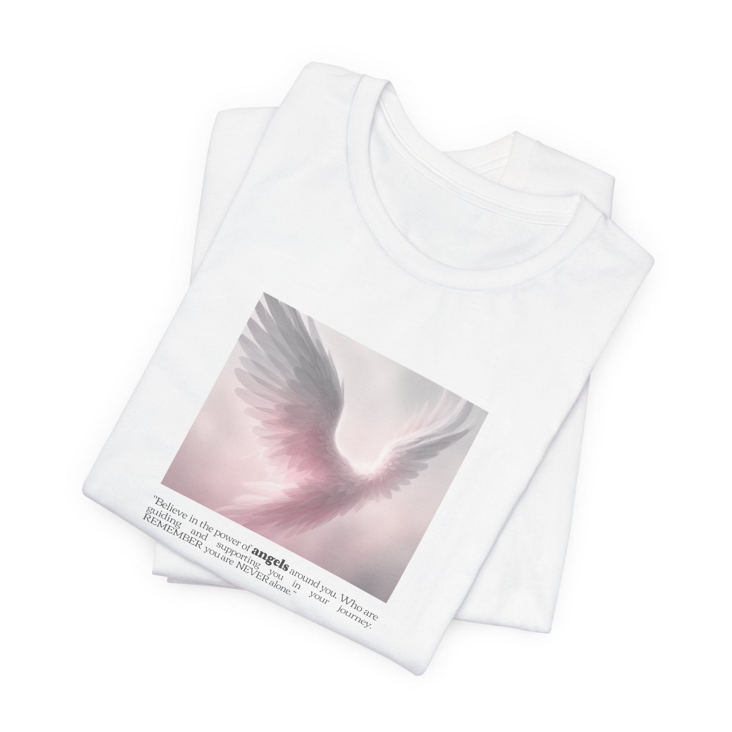 Angel Wings Tee – Soft Pink Guardian Angel Graphic T-Shirt