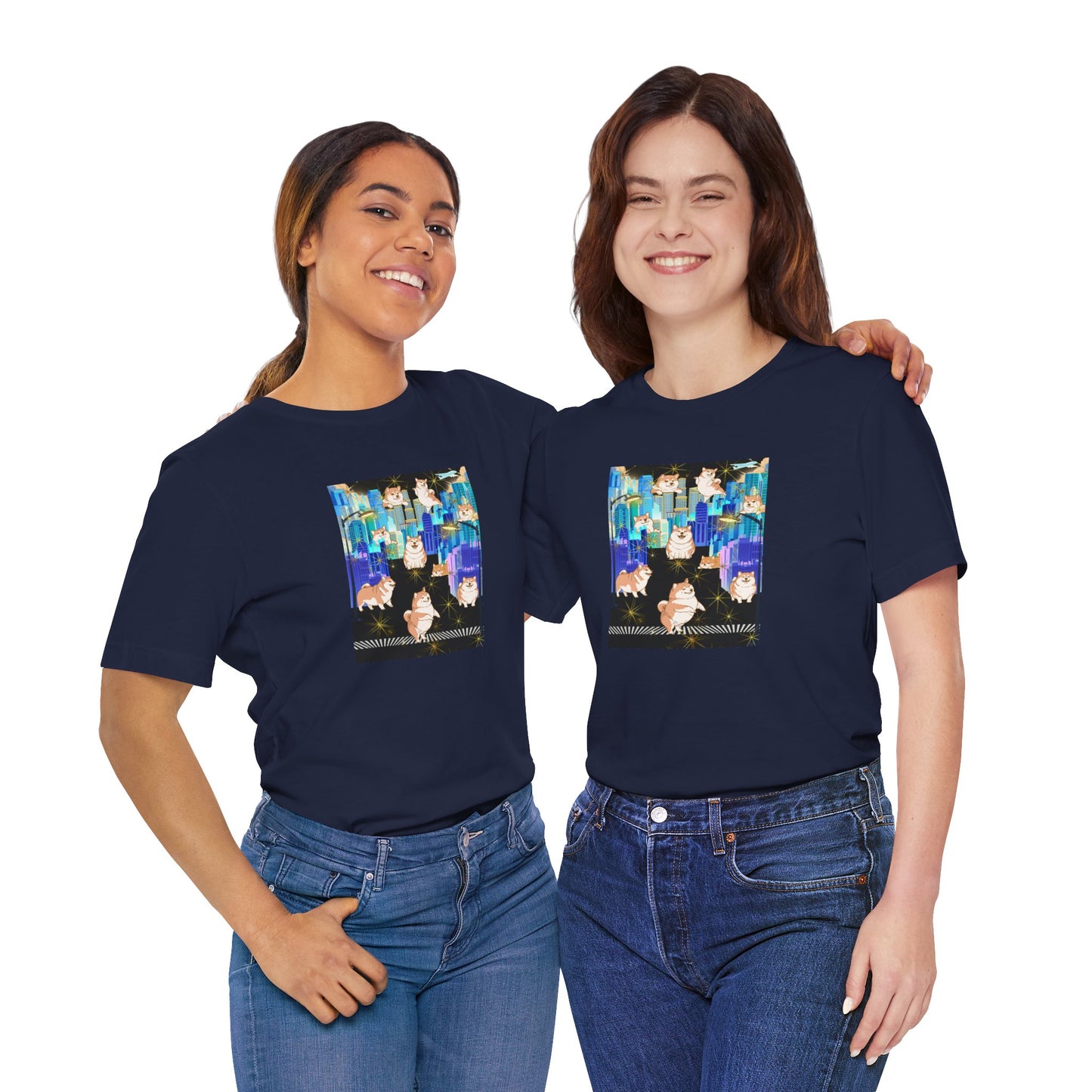 Shiba Inu Cityscape T‑Shirt — One‑of‑a‑Kind Cute Shiba Tee