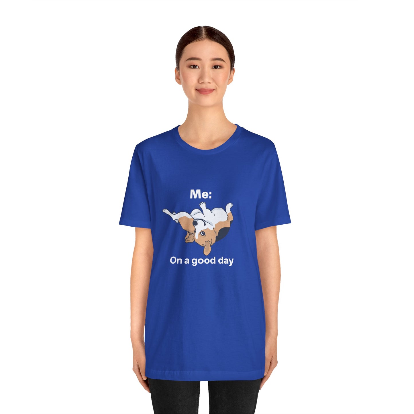 Beagle Rolling Cute Dog Tee — Playful Beagle Graphic T-Shirt