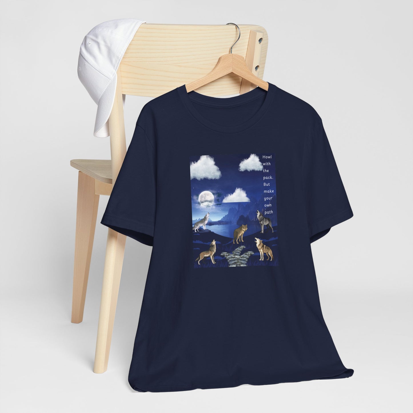Wolf Moon Graphic Tee — "Pack Makes a House a Home"