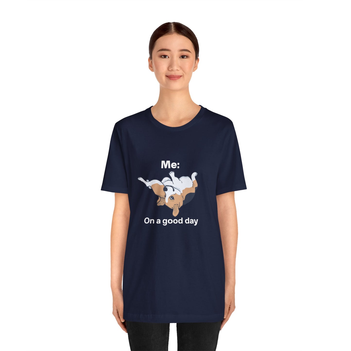 Beagle Rolling Cute Dog Tee — Playful Beagle Graphic T-Shirt