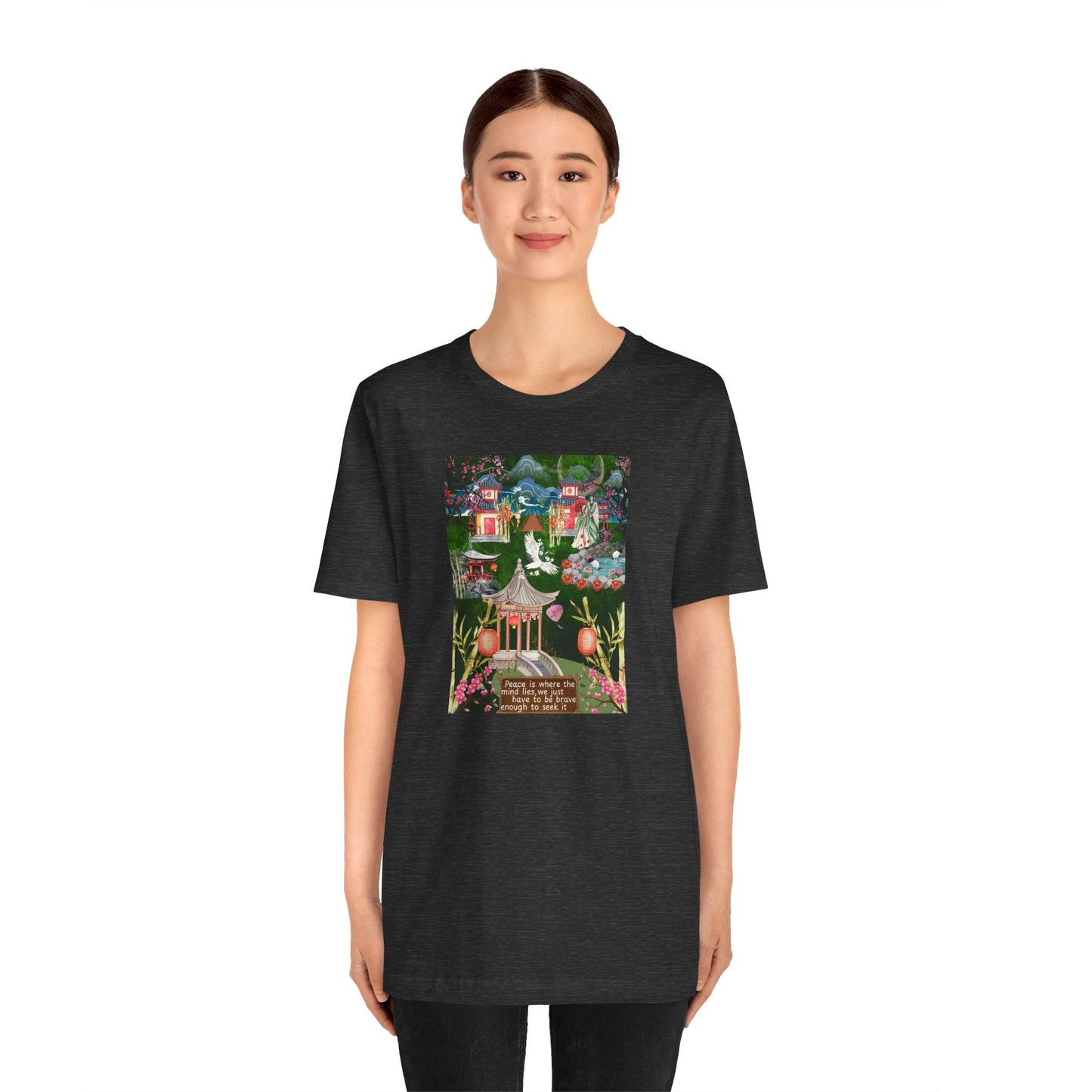 Japanese Garden Graphic Tee — Peaceful Pagoda & Lantern Art T-Shirt