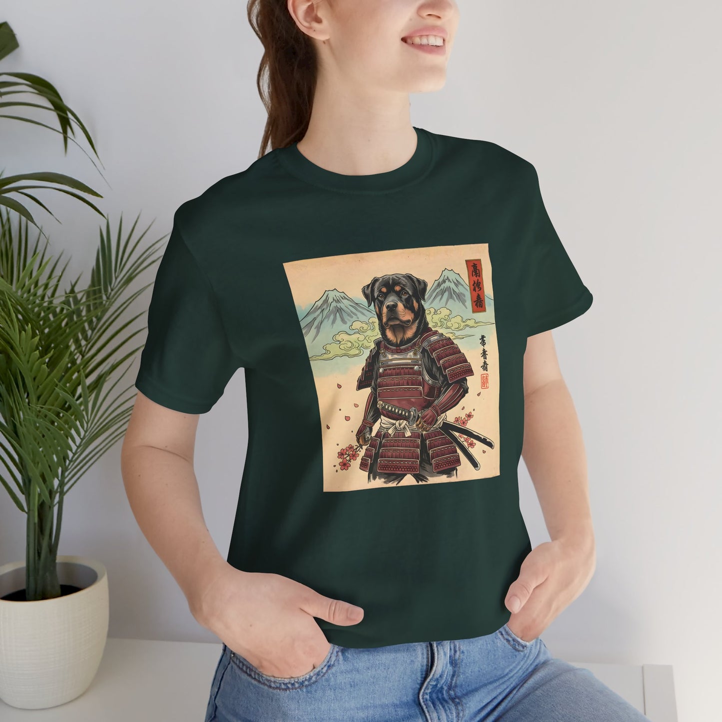 Samurai Rottweiler T-Shirt — Warrior Dog Graphic Tee