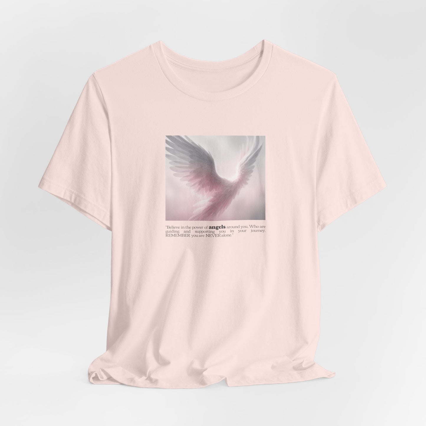Angel Wings Tee – Soft Pink Guardian Angel Graphic T-Shirt