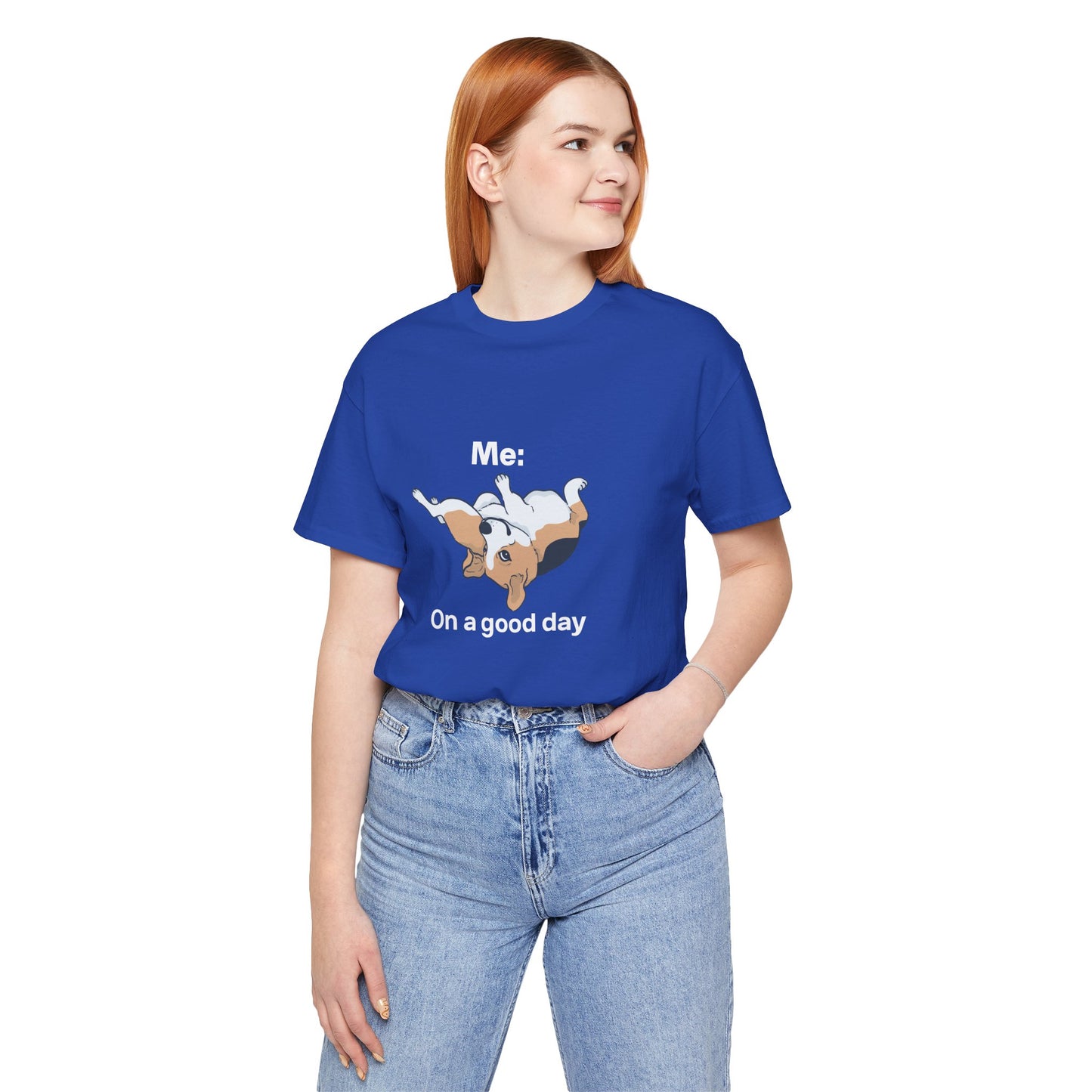 Beagle Rolling Cute Dog Tee — Playful Beagle Graphic T-Shirt